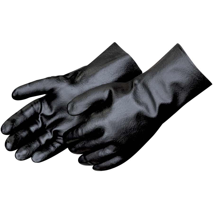 Tagged Black Coated Glove, Long Cuff - Work Gloves